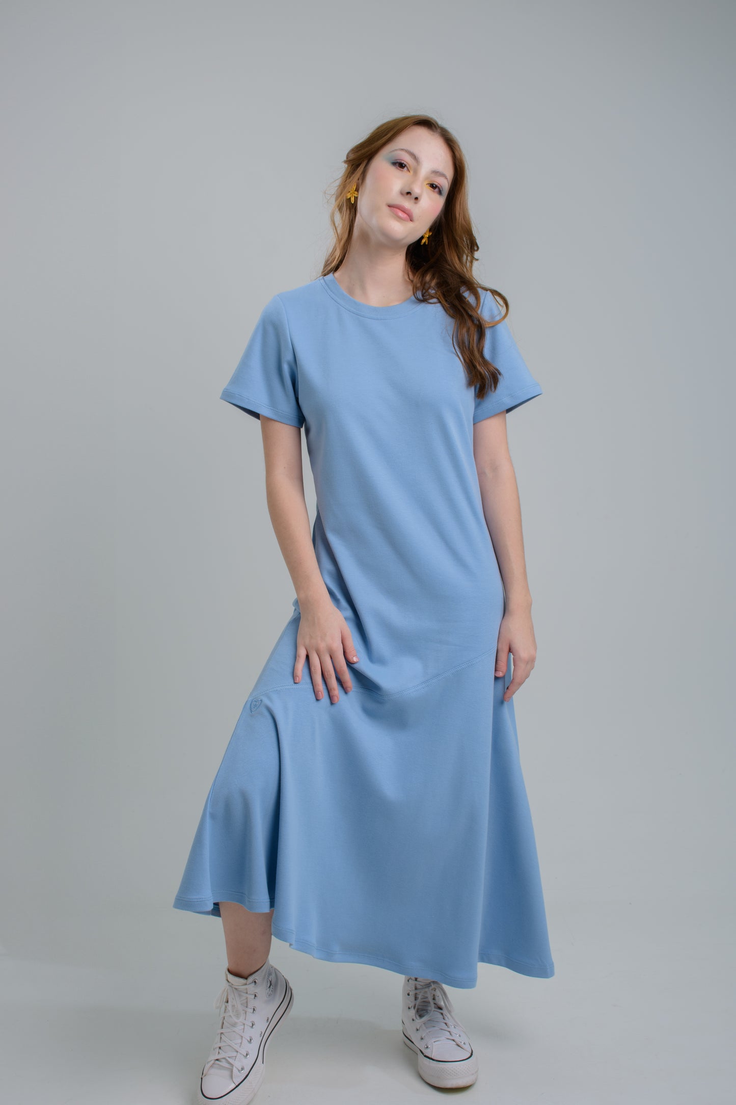 Vestido Caudal Cielo