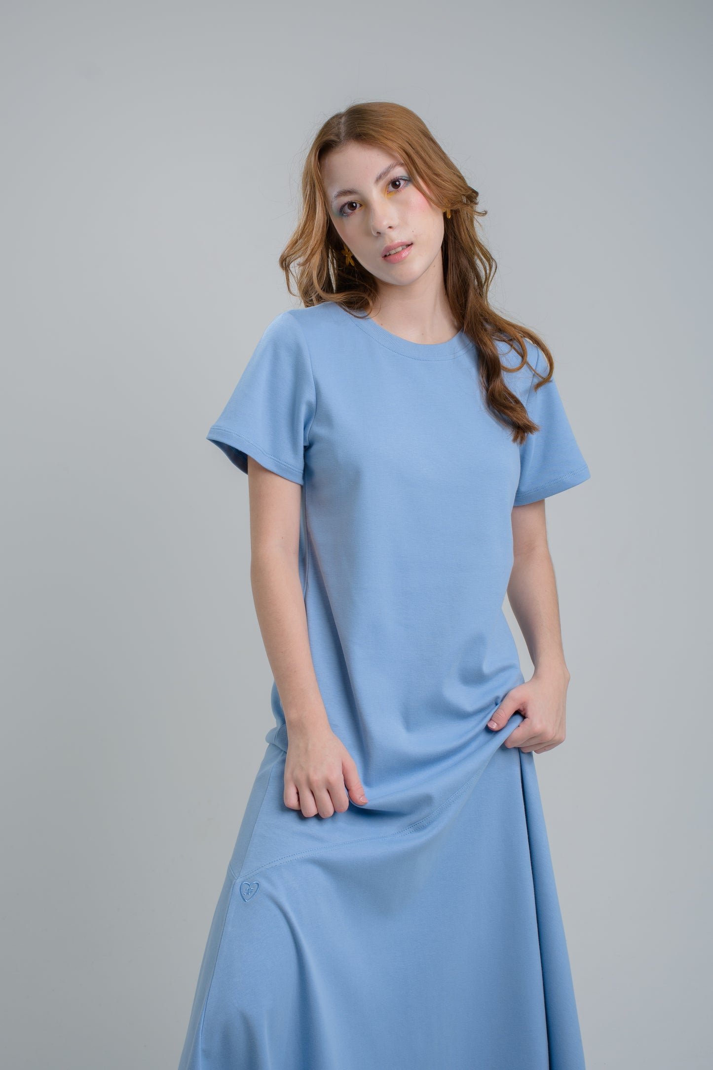 Vestido Caudal Cielo