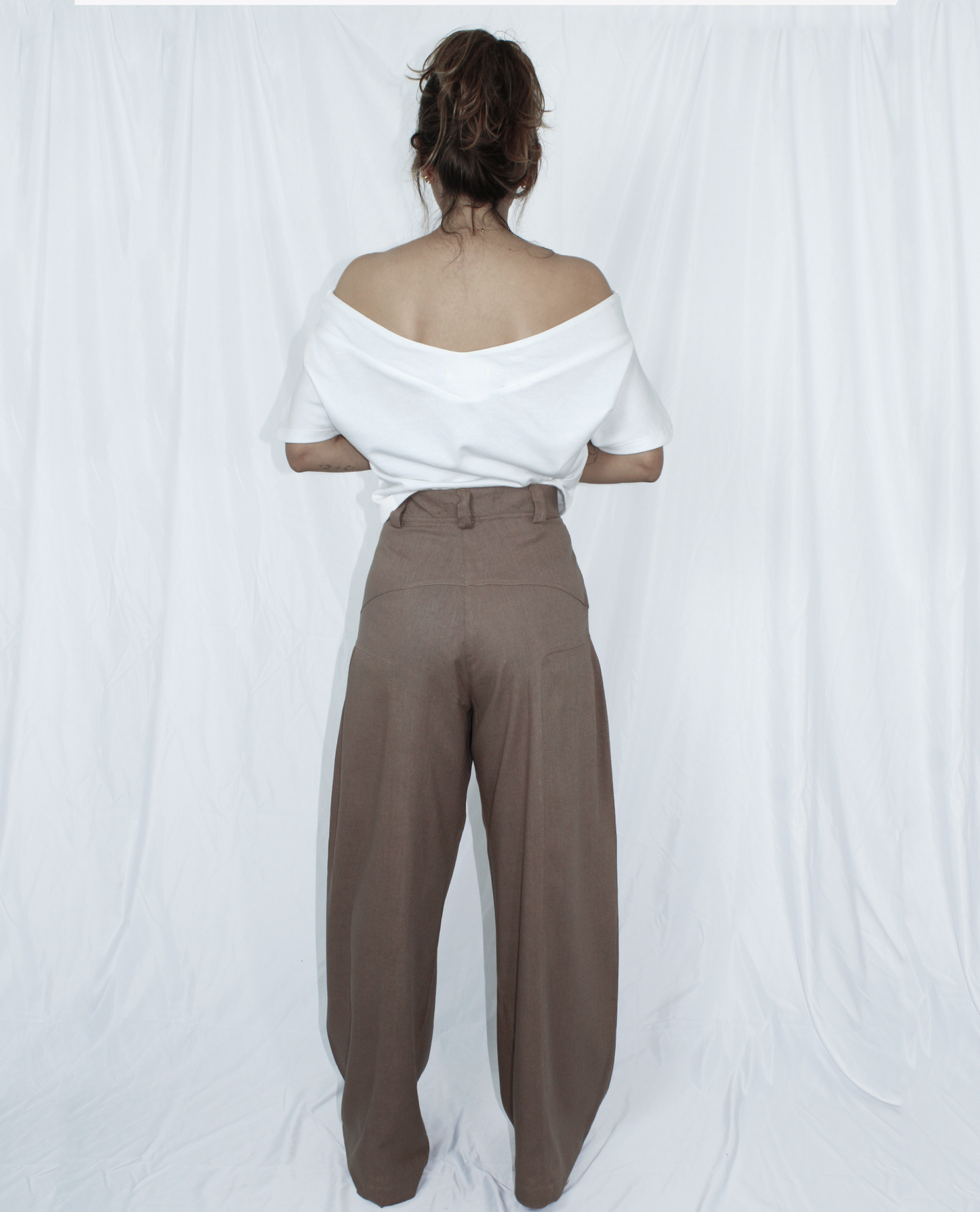 Pantalon Cairo Lino Moca