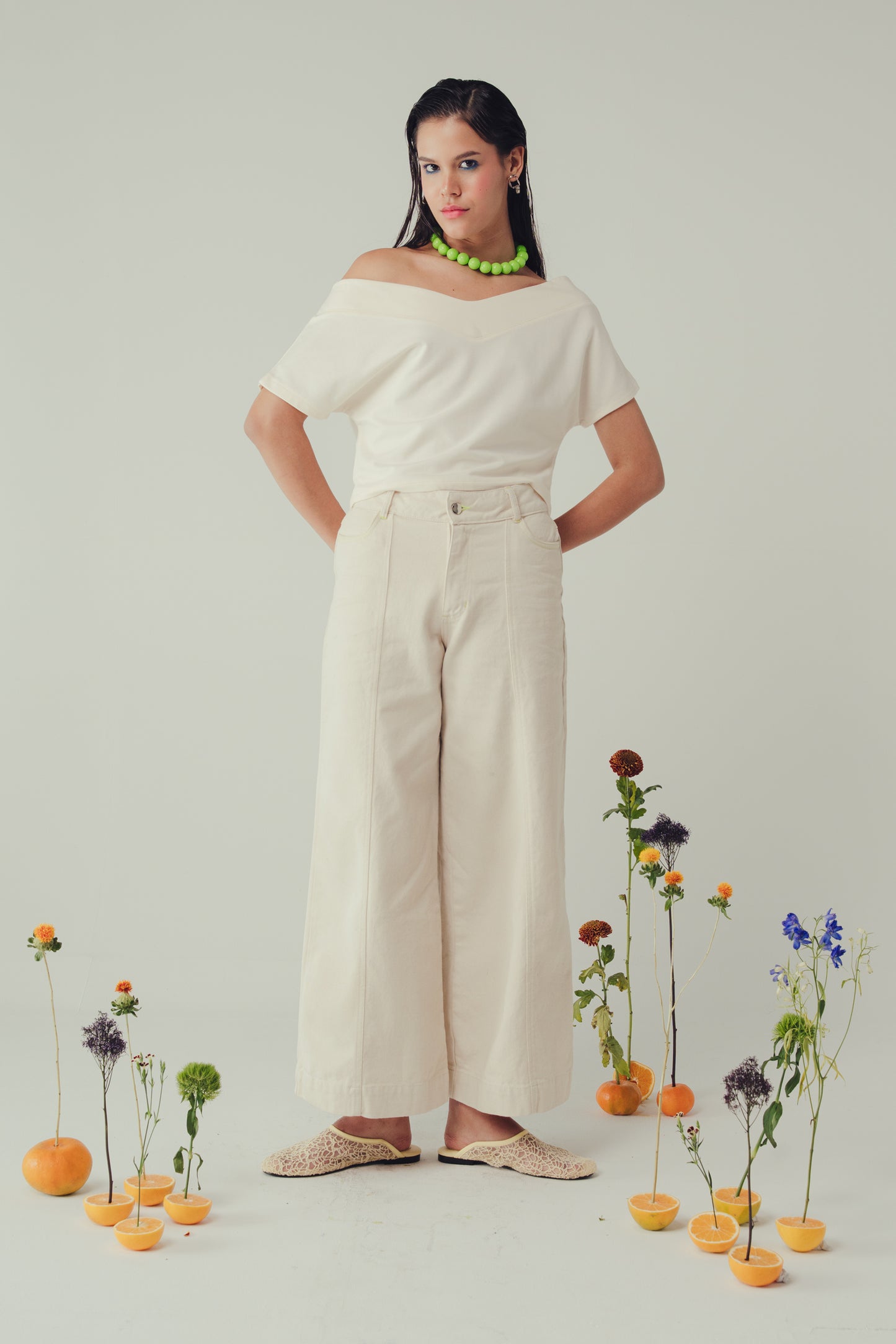Blusa Spalla Crema
