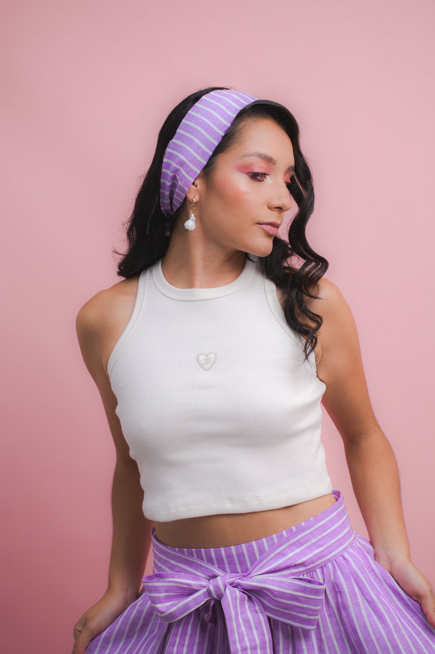 Tank Top Corazón Crema