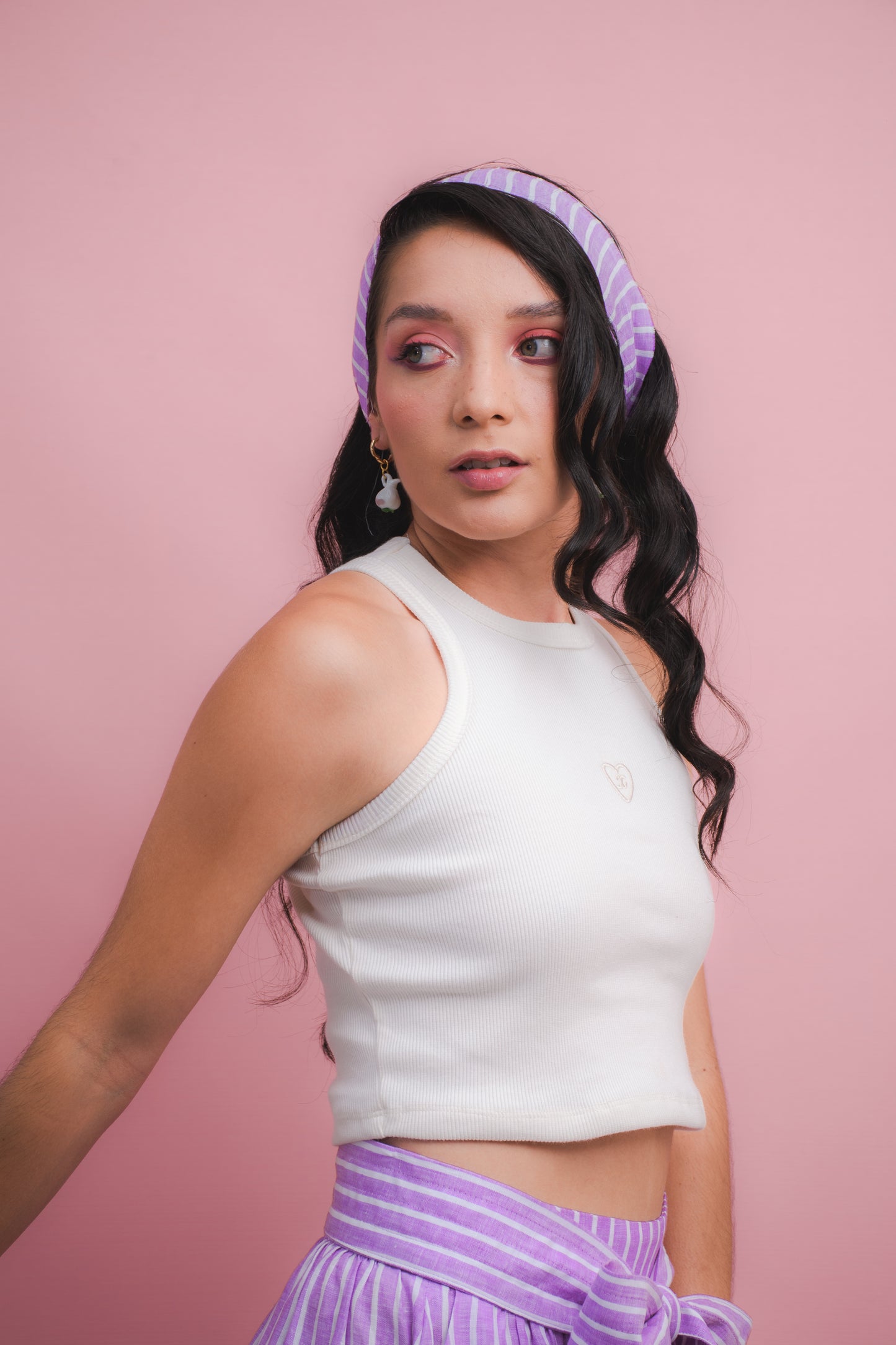Tank Top Corazón Crema