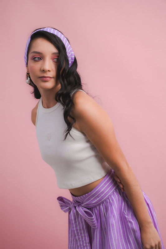 Tank Top Corazón Crema