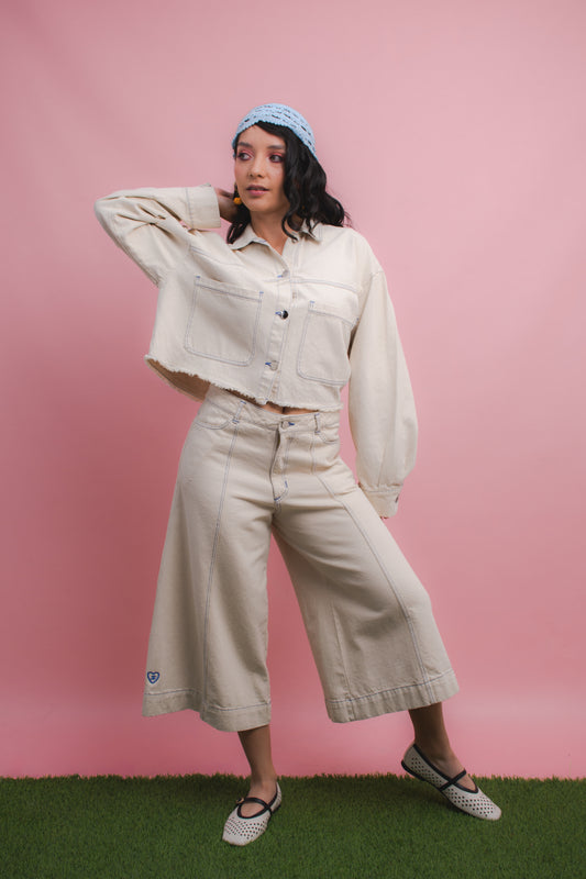 Jean ADN Wide Leg crudo