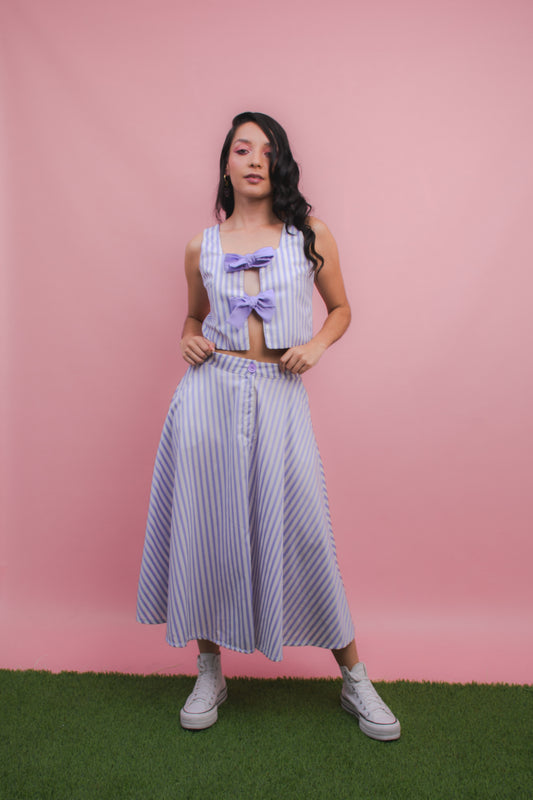 Falda Stripe Lila