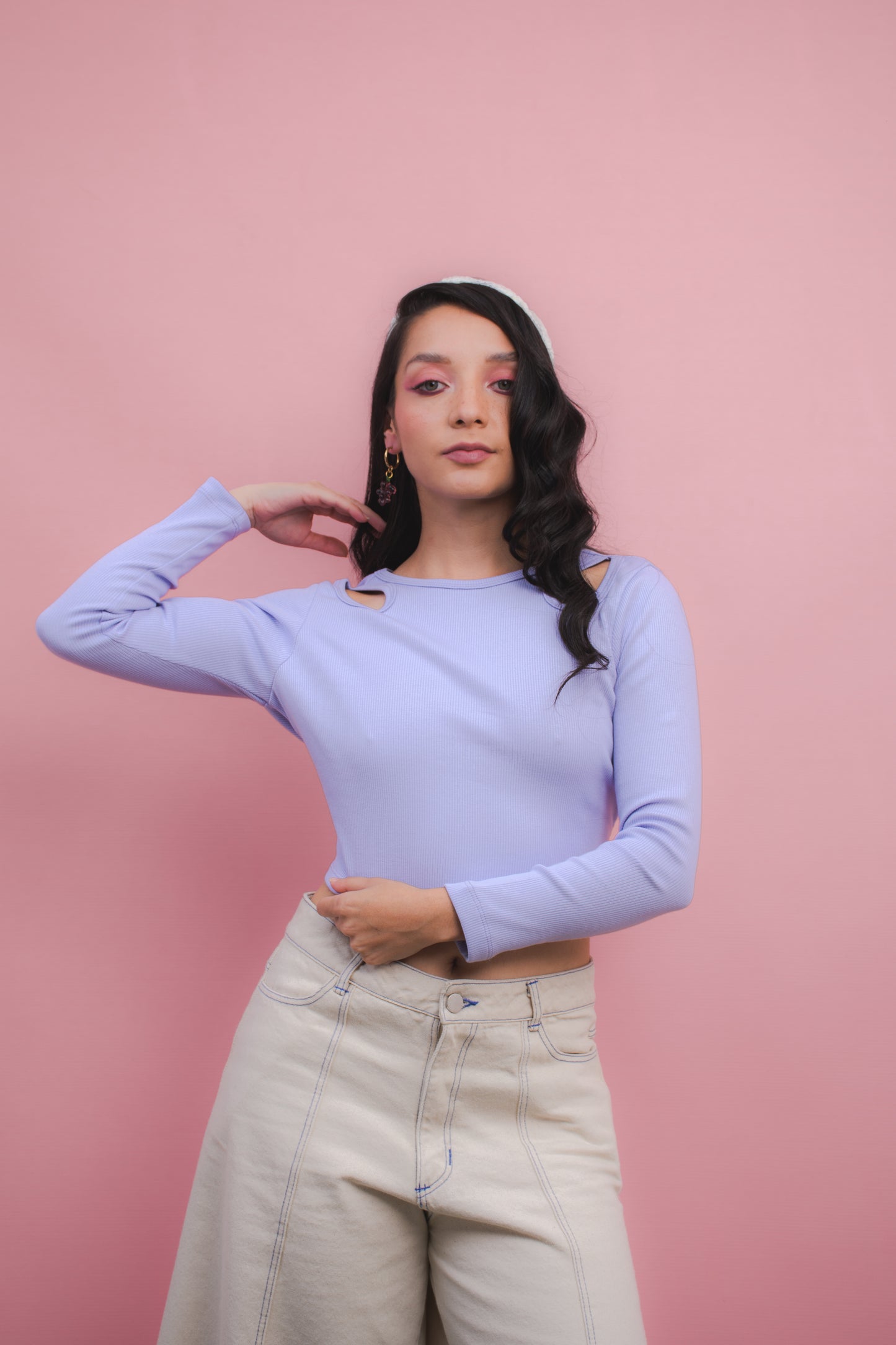 Top ADN Cut-Out Lila