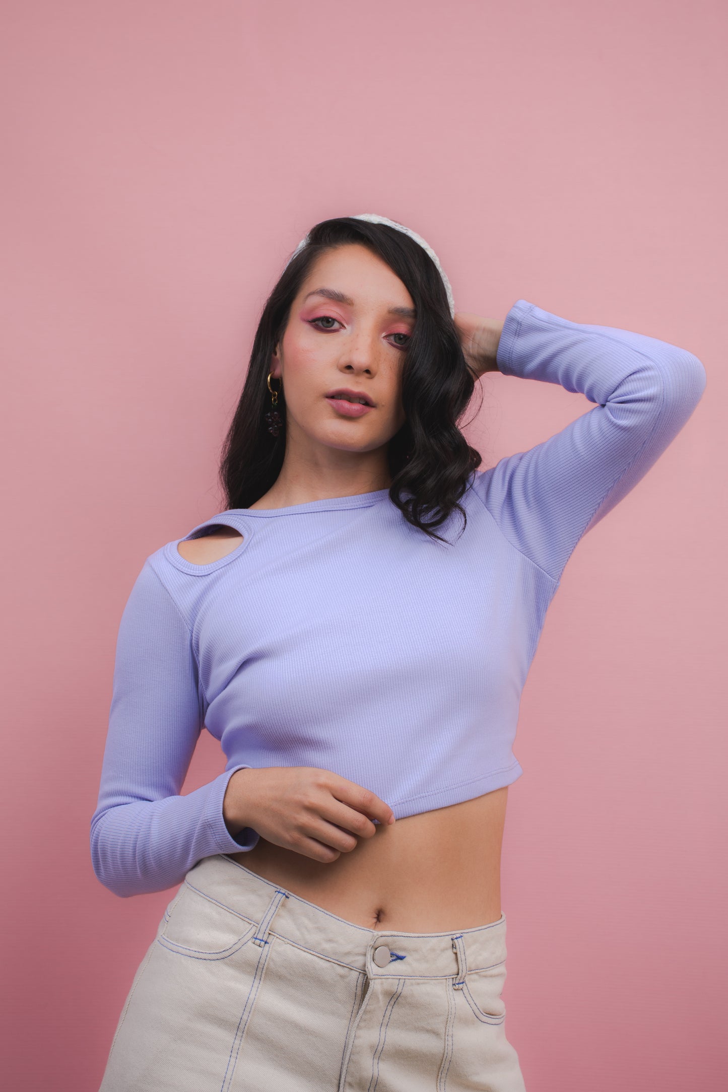 Top ADN Cut-Out Lila