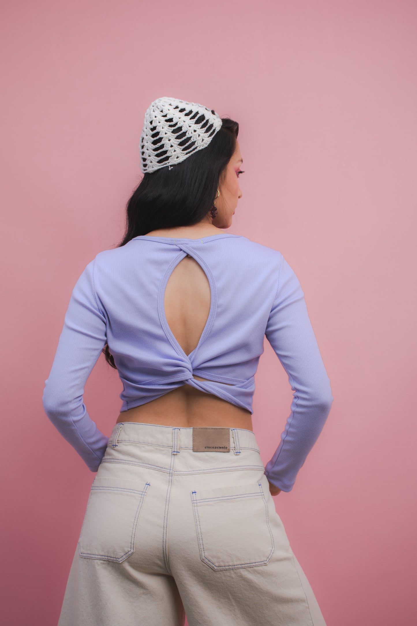 Top ADN Cut-Out Lila