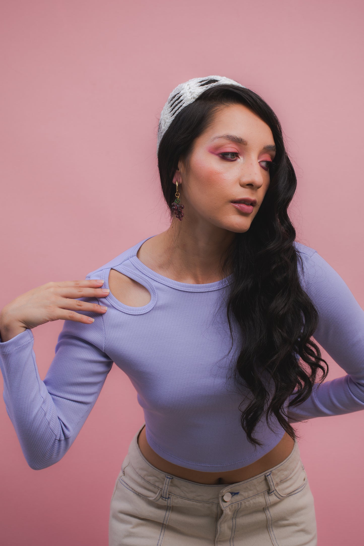 Top ADN Cut-Out Lila