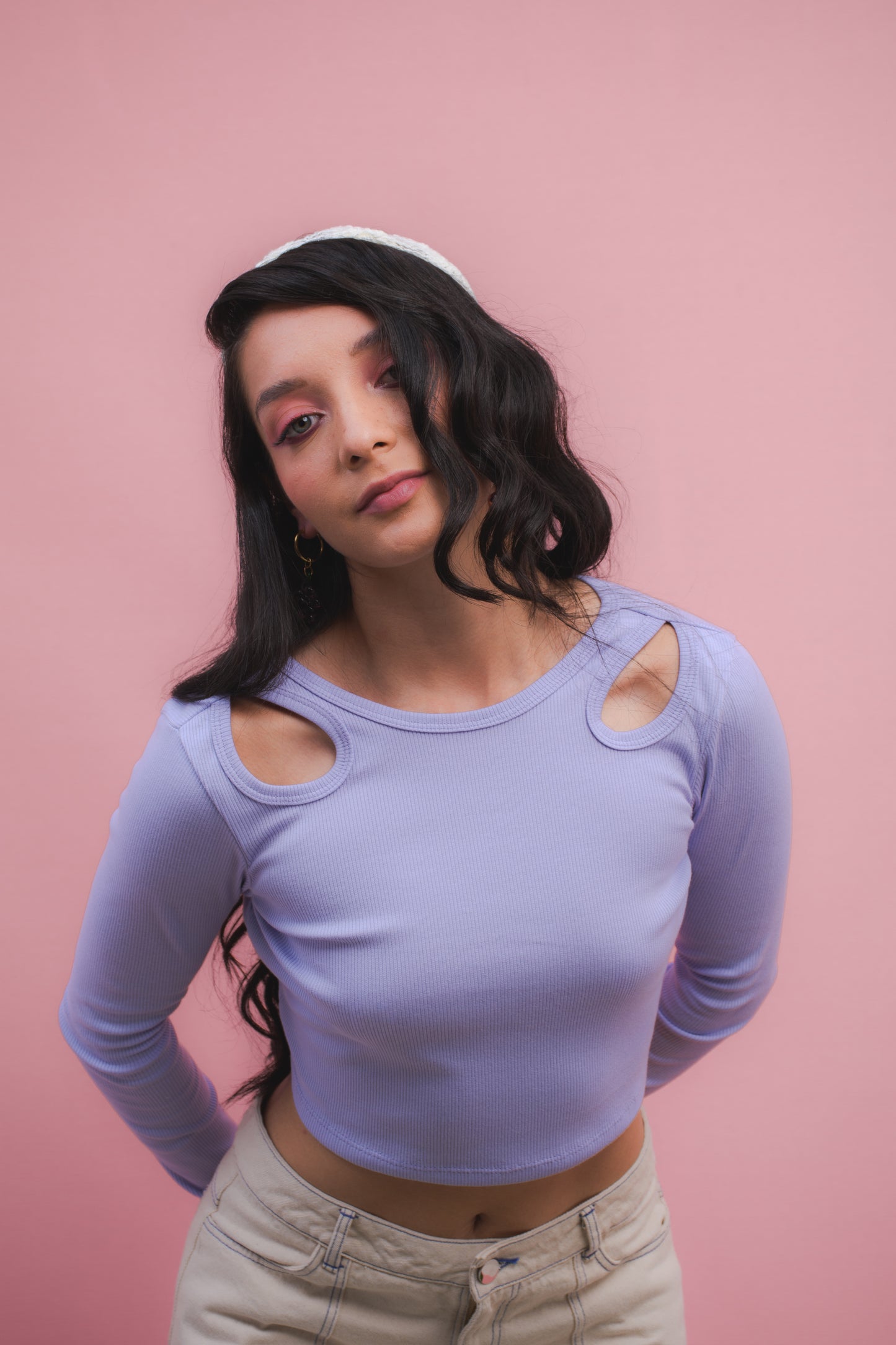 Top ADN Cut-Out Lila