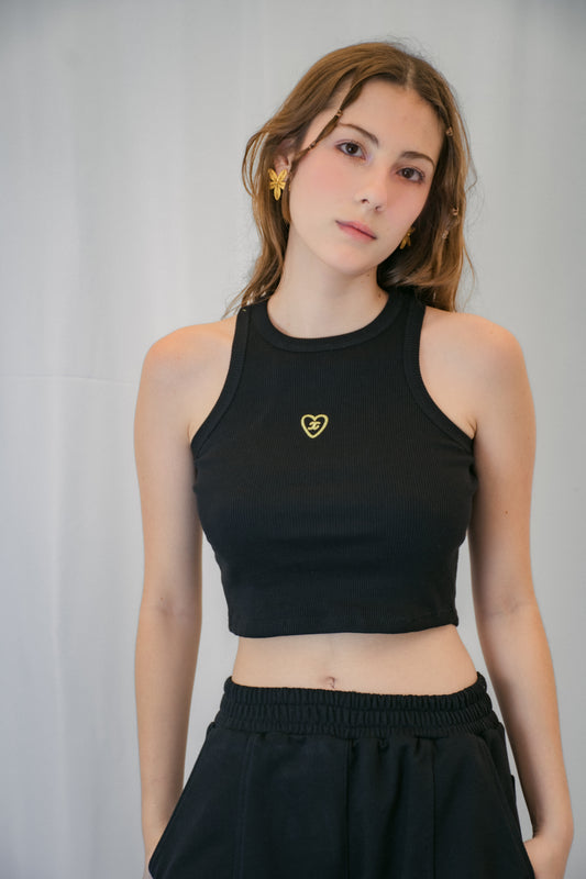 Tank Top Corazón Black