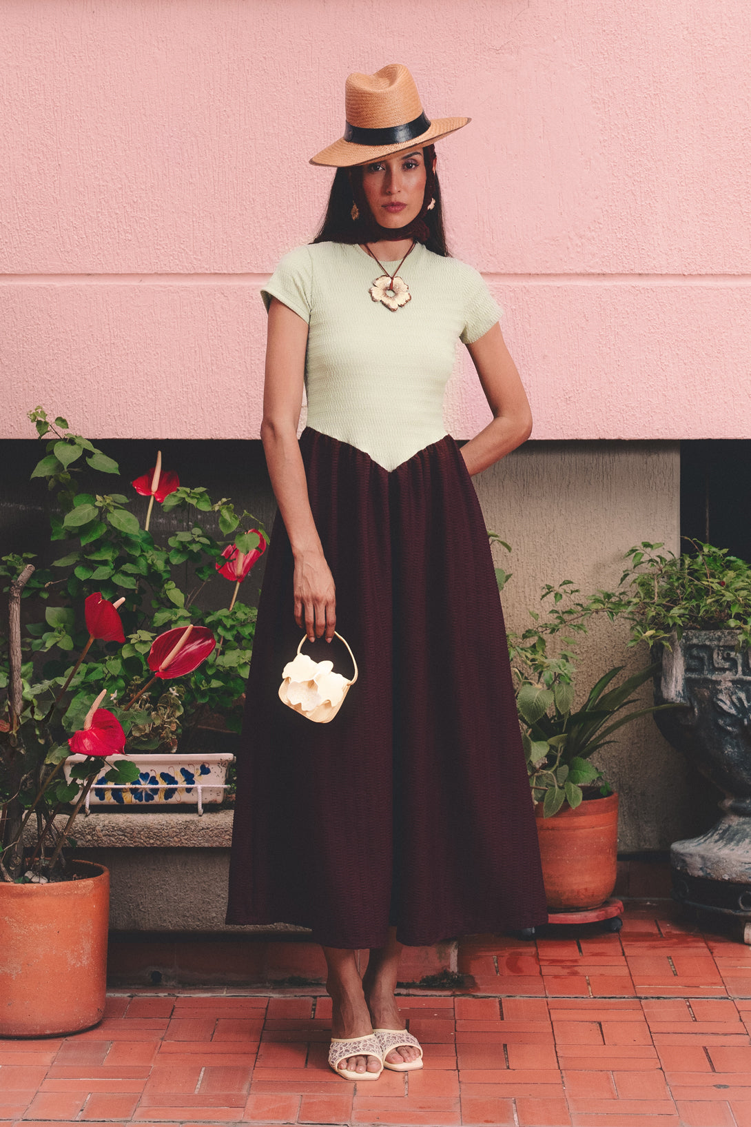 Vestido Helecho Bicolor