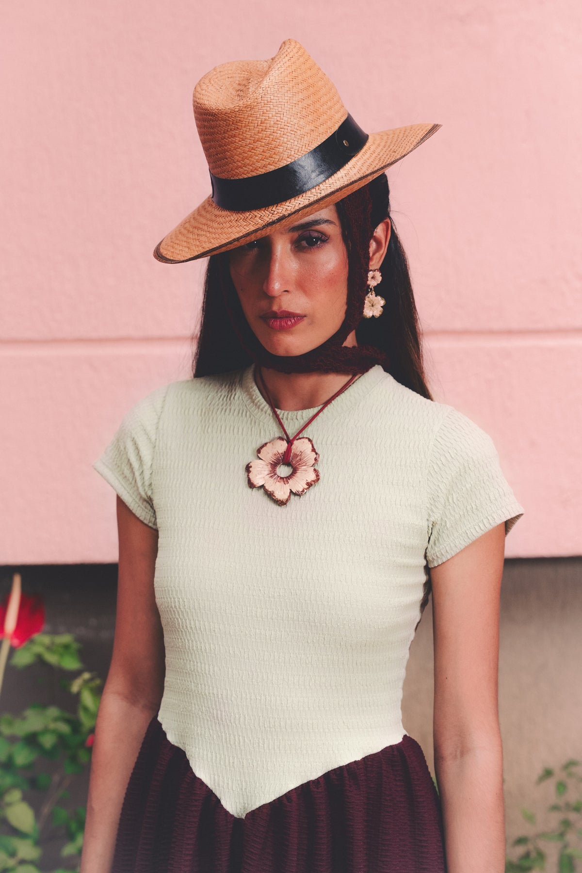 Midi Collar - Cinturón Flor Cayena