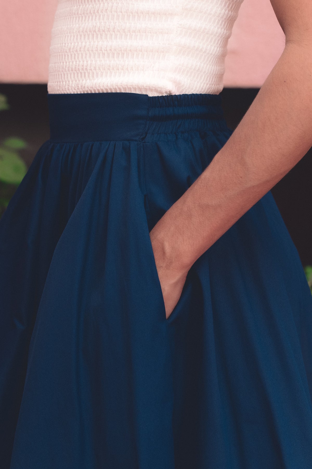 Falda Pétalos Navy