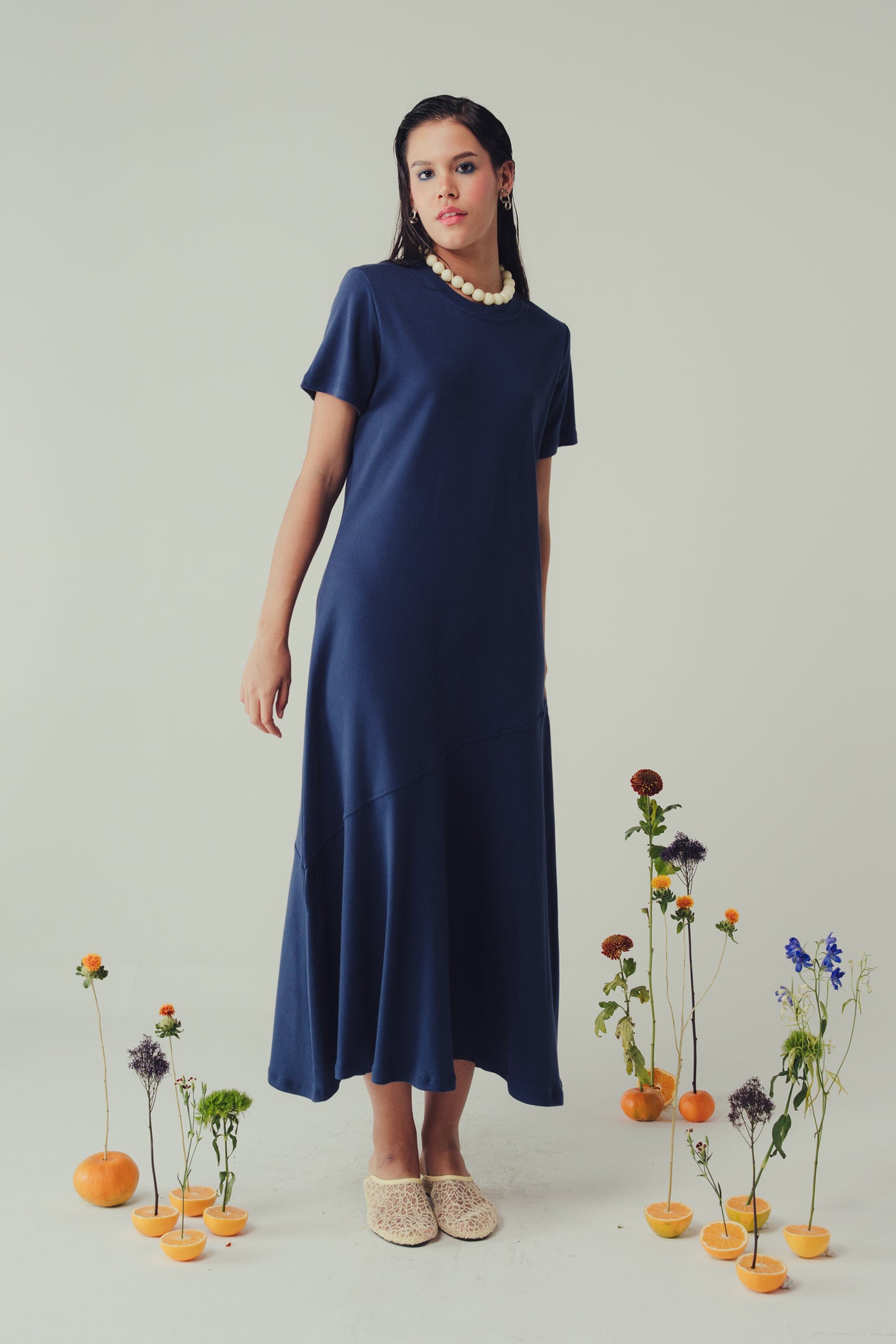 Vestido Caudal Indigo