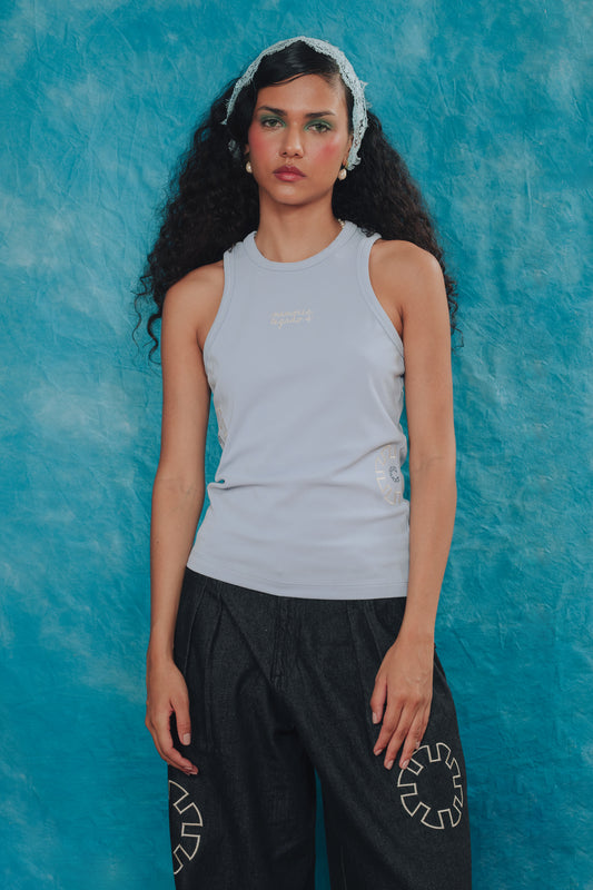 Tank Top Ruedas Celeste