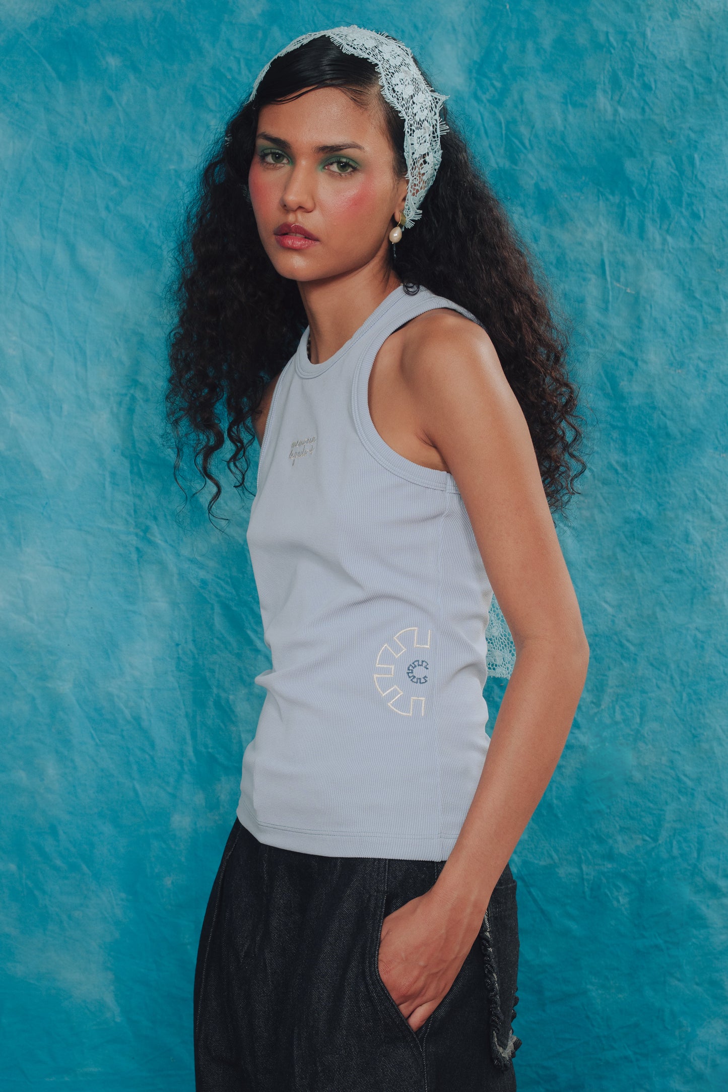 Tank Top Ruedas Celeste